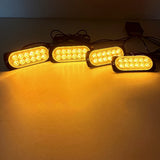 4 in 1 LED Warning Strobe Light 12V 24V Car Grille Emergency Flash Police Signal Lamps Auto Stroboscope for Truck Offroad SUV