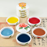 AOOKMIYA New Five-layer Covered Ceramic Palette Chinese Painting Pigment Watercolor Palette Calligraphy Ink Cartridge Art Supplies