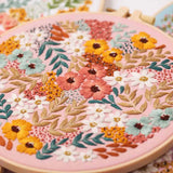 AOOKMIYA Embroidery Kit for Beginners and Embroidery Enthusiasts - Includes Floral Landscape with Thread Needles