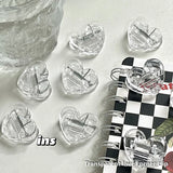 High-value Transparent Love Clip Students DIY Handbook with Mini Snack Closure Clip Office Plastic Folder Copy Folder