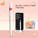 Cute NUSIGN Gel Pens Anti-Fatigue Grip Prevents Stains Black Ink ECO Letter Spelling DIY Pen Students Back to School Stationery