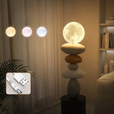 Modern Art Home Decor Stone Sculpture Light Luxury High-end Living Room Decorative Accessories Creative Luminous Floor Ornament