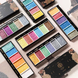 AOOKMIYA 6 Colors/box Rubens Pearlescent Solid Watercolor Paint Ancient Color Mineral Pigment Artist Painting Nail Art Supplies