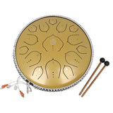 AOOKMIYA 14 Inches 15-tone Key Of D Steel Tongue Drum Zen Practitioner Tools Spiritual Sports Meditation Percussion Instrument With Parts AOOKMIYA.COM
