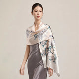 100% Silk Scarf Women Print Hangzhou Handkerchief Pure Silk Neckscarves Luxury Bufandas Silk Shawl  2025 Long Scarf