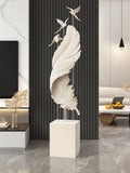 AOOKMIYA ART+ Creative Gifts Home Decor Creative 150CM Flocking Feather Statues Floor Decor Nordic Living Room Large Sculpture Bluetooth Speaker Art Ornament