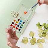 Watercolor paint palette portable art transparent acrylic mini painting Iron box high-value moisturizing color palette