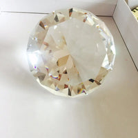AOOKMIYA 1pcs Crystal Diamond Shaped Paperweight Decorative Cut Glass Giant Gemstone Wedding Christmas Ornament Gifts
