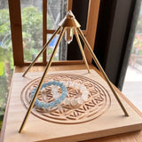 Healing Pyramid Diapason Medical Instrument Natural White Crystal Pyramid Made Pure Copper Yoga Help Sleep Percussion Accessorie