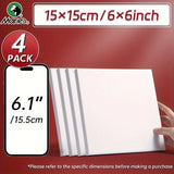 AOOKMIYA Marie's 2/4/6pcs 6x6in Square Canvas Board Bulk,Mini Stretched White Blank for Acrylic,Oil,Drawing for Students,Artist,Adults