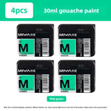 MIYA HIMI Jelly Pigment Single 30ml Gouache Pigment 56 Colors Beginners Try Supplement Replacement Training Art Gouache Pigment