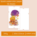 AOOKMIYA Cotton Pulp Blank Stamps Watercolor Paper 300g Stamps Postcards Ticket Stubs Portable Sketch Drawing Art Supplies