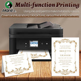 AOOKMIYA 30 Sheets Marie's White Cardstock, 3 Sizes Papers, 16K/A4/8K Paintng Card Stock, Smooth Card Paper,250gsm/90 lb Heavy Card Stock