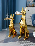AOOKMIYA ART+ Creative Gifts 74CM Home Decor Gentleman Dog Statues Nordic Floor Decoration Tray Ornament Creative Household Accessorie Sculpture Animal Table