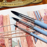 AOOKMIYA 3pcs Painting Brush Set Professional Nylon Hook Pen Paint Brush Art Student Special Gouache/watercolor Brush Art Supplies