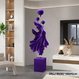 Large Modern Betta Fish Figurine Floor Sculpture Luxury Home Decor for Living Room Floor Standing Ornaments Entryway Decoration