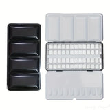 Watercolor Paint Palette and Set Watercolor Tin Box, Metal Palette Paint Case with Lid Empty with Storage Bag for Travel Artist