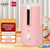 AOOKMIYA Deli Fully Automatic Pencil Sharpeners USB Fast Charge Electric Pencil Sharpener Gift for Children School Supplies Stationery