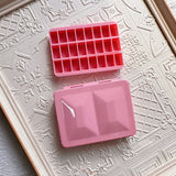 AOOKMIYA Empty Italian FOME Heavy Enamel Paint Box 18/24grids Mini Watercolor Gouache Artist Palette Painting Tools Art Supplies