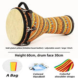 AOOKMIYA Large 12 Inches Djembe Drum Imitation Animal Skins Adult African Drums PVC Tambourine Portable Musical Instruments Percussion AOOKMIYA.COM