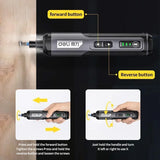 AOOKMIYA Deli 4V Mini Electrical Screwdriver Set Portable LED Kit Smart Cordless Electric Screwdrivers USB Rechargeable Hand Drill Tools