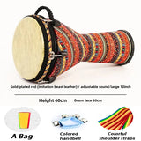 AOOKMIYA Large 12 Inches Djembe Drum Imitation Animal Skins Adult African Drums PVC Tambourine Portable Musical Instruments Percussion AOOKMIYA.COM