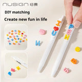 Deli NUSIGN Puzzle Cute DIY Gel Pen,Assorted Words Dual-Ball Smooth&Quick Dry,No Smudge 0.5 Black No Stress pen for kids student