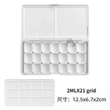 AOOKMIYA Empty Palette Watercolor Pigment Plastic Packaging Box 24/48 Grid Watercolor Storage Box Student Paint Pallet Art Supplies