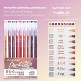 198/6 PCS Drawing Highlighter Morandi Gel Pen Student Diary Scrapbook Painting DIY Gel Pen Office School Supplies Stationery