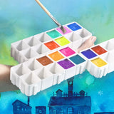 AOOKMIYA Art Paint Box 10/24/36/48 Grid Soft Cover Sealed Moisturizing Oil Paint Storage Watercolor Palette Acrylic Paints Tray