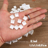 50pcs 0.5/1ml Square Watercolor Paint Pan Plastic Empty Watercolor Half Pans DIY Acrylic Painting Travel Palette Art Supplies