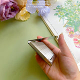 AOOKMIYA 0.5/1ML Portable Watercolor Box Palette Empty Stainless Steel Business Card Box Outing Sketching Paint Box Art Supplies