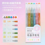 198/6 PCS Drawing Highlighter Morandi Gel Pen Student Diary Scrapbook Painting DIY Gel Pen Office School Supplies Stationery