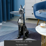 AOOKMIYA ART+ Creative Gifts 74CM Home Decor Gentleman Dog Statues Nordic Floor Decoration Tray Ornament Creative Household Accessorie Sculpture Animal Table
