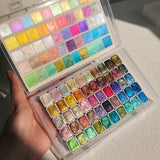 AOOKMIYA 55 Color Pearlescent Watercolor Pigment 1ML Metallic Solid Watercolor Packaging ES Calligraphy/Painting Nail Art Supplies