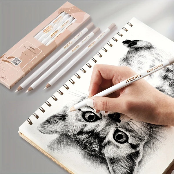 AOOKMIYA 6pcs Marie's Fine Eraser Pencils Set-Perfect for Erasing Small Details or Adding Highlights for Sketching,Colored,Charcoal