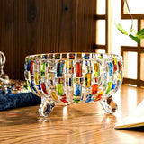 Wind Painted Candy Jar Preparation Glass Candy Storage Box Snack Food Storage Jar Creative Simple Household Decoration with Lid