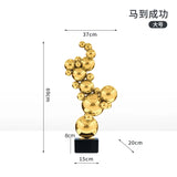Ma to Success Decorations Home Decor Stainless Steel Art Sculpture,Living Room Decoration,Entrance,TV Cabinet,Desktop Ornament