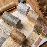 Antique Hand Account Material and Paper Tape European and American Retro English Text Hand Account Decorative Stickers