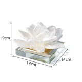 AOOKMIYA Transparent Flower Crystal Crafts Ornaments Living Room Decoration Crystal Base Flower Artwork Room Aesthetics Decor Furnishings