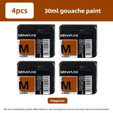 MIYA HIMI Jelly Pigment Single 30ml Gouache Pigment 56 Colors Beginners Try Supplement Replacement Training Art Gouache Pigment