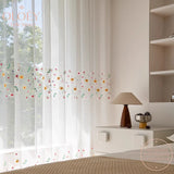 New Modern Simple Curtains Gauze Curtain for Bay Window White Gauze Curtain Sunscreen No Drilling Track Hook Custom Window Gauze