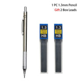 Mechanical Pencil Set 0.3 0.5 0.7 0.9 1.3 2.0mm Full Metal Art Drawing Painting Automatic Pencil Office School Supply Stationery