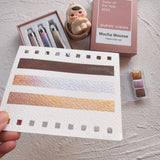 AOOKMIYA Super Vision 2025 New Color Mocha Mousse Chameleon Popular Color Set Portable Watercolor Packed Nail Art Paint Art Supplies