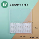 AOOKMIYA Empty Watercolor Paint Packaging Box 0.5/1/2ML Watercolor Grid Plastic Box Paint Tray Storage Box Painting Art Supplies