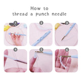 AOOKMIYA Punch Needle Embroidery Starter Kits Punch Needle Tool Threader Fabric Embroidery Hoop Yarn Rug Punch Needle 20x20cm Diy Gift