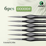 AOOKMIYA Marie's 00000 Fine Tip Paint Brush Set for Acrylic, Models, Mini  Miniature Detail , Nylon Hair Thin Extra Fine Paintbrushes