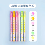 3D Three-dimensional Jelly Pen Color Gel Pen Student Cute Diy Multi-color Painting Pen Graffiti Ceramic Metal Glass Nail Pen