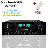 888BT 999BT Dual Dynamic Screen Digital Bluetooth Amplifier HiFi Stereo Sound AMP For Home Car Theatre Karaoke Meeting Max 4000W