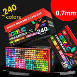 168 120 240 Colors Acrylic Paint Pens Set Marker Pen Markers Artist Rock Painting Glass Ceramic Fabric DIY Card Art suppliers